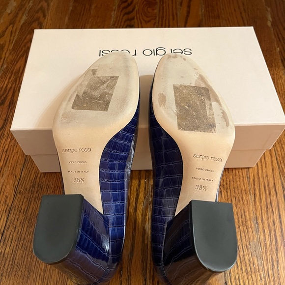 Sergio Rossi Crocco-Cobalto Pumps size 38.5 - Picture 3 of 7